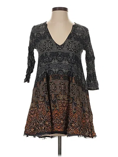 Pre-owned Ecote 3/4 Sleeve Blouse In Black