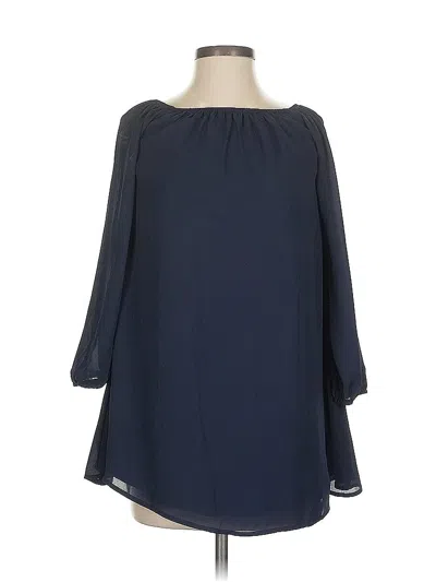 Pre-owned Ecote 3/4 Sleeve Blouse In Blue