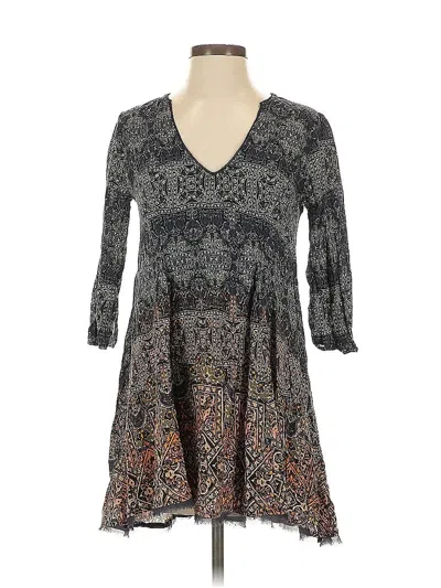 Pre-owned Ecote 3/4 Sleeve Blouse In Gray