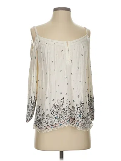 Pre-owned Ecote 3/4 Sleeve Blouse In Silver