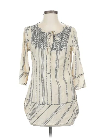 Pre-owned Ecote 3/4 Sleeve Blouse In White