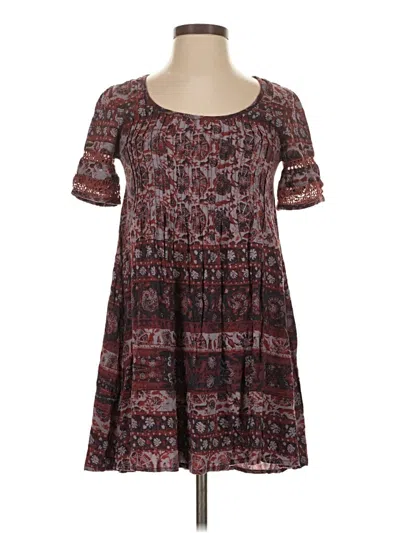 Pre-owned Ecote Casual Dress In Burgundy
