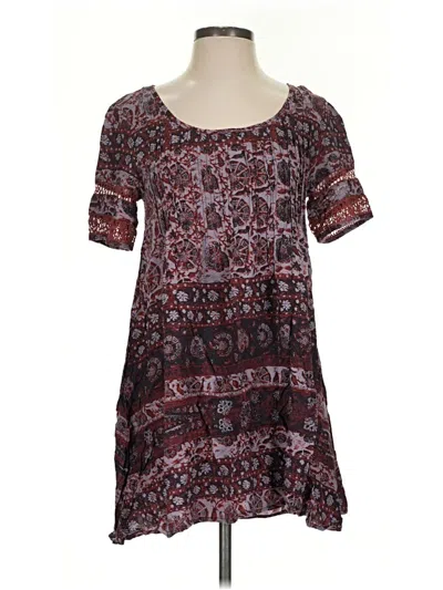 Pre-owned Ecote Casual Dress In Burgundy