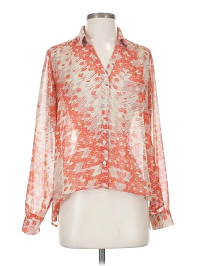 Pre-owned Ecote Long Sleeve Blouse In Orange