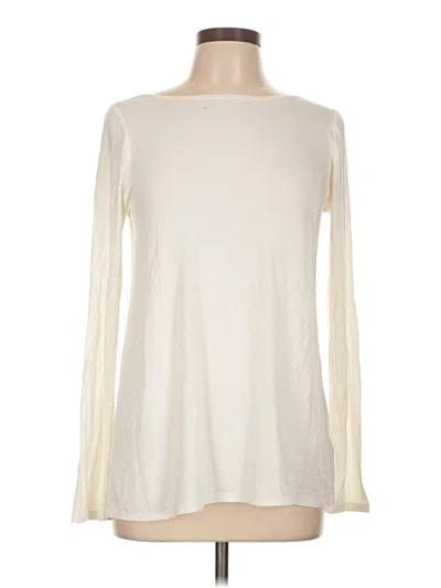 Pre-owned Ecote Long Sleeve Top Ivory Boatneck Tops