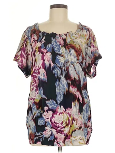 Pre-owned Ecote Short Sleeve Blouse In Purple