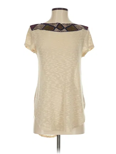 Pre-owned Ecote Short Sleeve Top Ivory Cowl Neck Tops In White