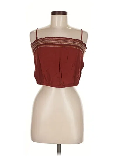 Pre-owned Ecote Sleeveless Blouse In Burgundy
