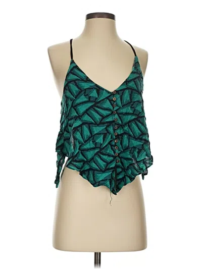 Pre-owned Ecote Sleeveless Blouse In Teal