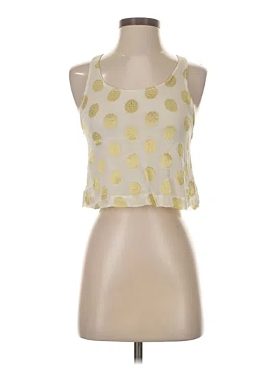 Pre-owned Ecote Sleeveless Top Yellow Halter Neckline Tops