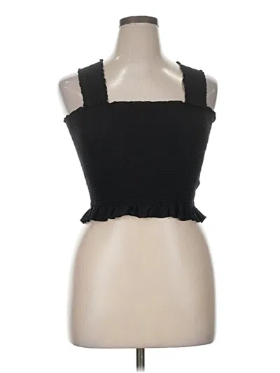 Pre-owned Ecote Tank Top Black Strapless Neckline Tops