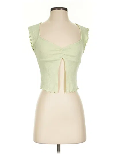 Pre-owned Ecote Tank Top Green Sweetheart Neckline Tops