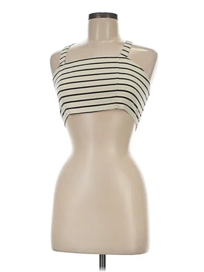 Pre-owned Ecote Tank Top Ivory Strapless Neckline Tops In White