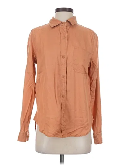 Pre-owned Ecothreads Long Sleeve Button Down Shirt In Brown