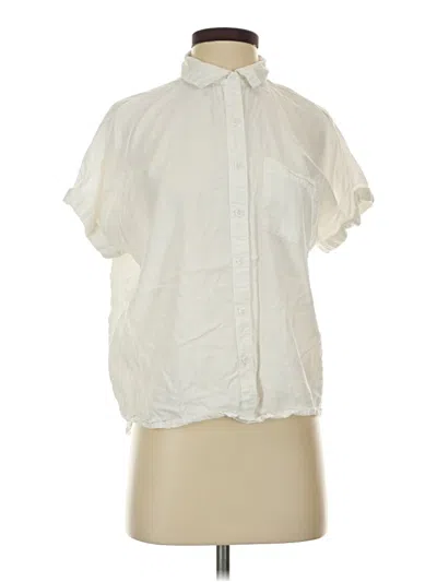 Pre-owned Ecothreads Short Sleeve Blouse In White