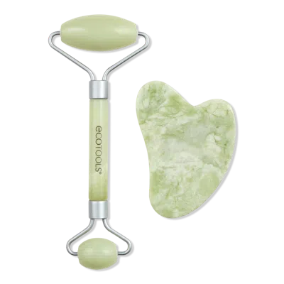 Ecotools Jade Roller + Gua Sha Stone Facial Duo