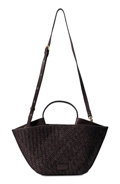Écotorie Ecotorie Austin Large Leather Boat Bag In Chocolate