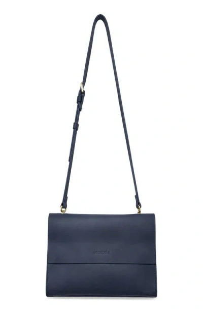 Écotorie Ecotorie Betty Leather Crossbody Bag In Blue