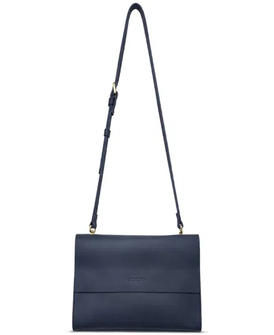 Écotorie Betty Minimalist Leather Crossbody Shoulder Bag In Midnight