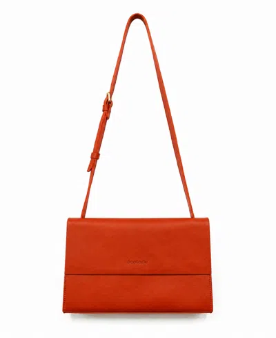 Écotorie Betty Minimalist Leather Crossbody Shoulder Bag In Rust