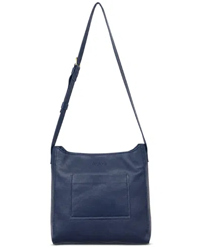 Écotorie Brigitte Leather Minimalist Crossbody Bag In Midnight