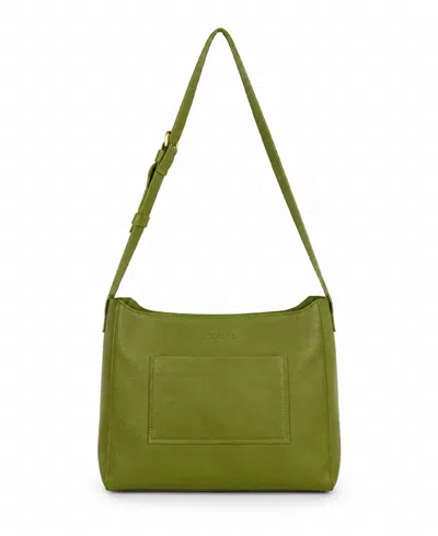 Écotorie Brigitte Leather Minimalist Crossbody Bag In Sea Kelp