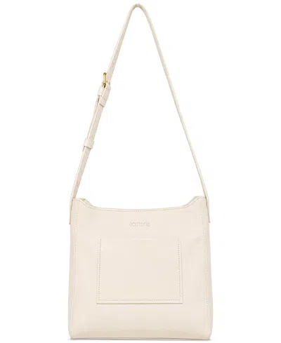 Écotorie Brigitte Leather Minimalist Crossbody Bag In Warm White