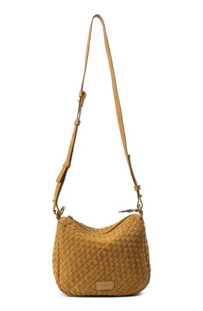 Écotorie Ecotorie Carrie Woven Suede Crossbody Bag In Tan