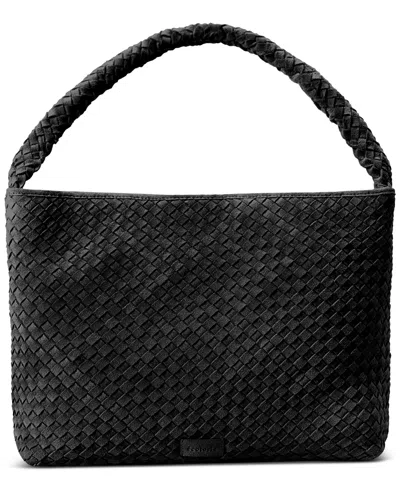 Écotorie Ecoterie San Antonio Woven Suede Hobo Bag In Black