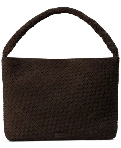 Écotorie Ecoterie San Antonio Woven Suede Hobo Bag In Chocolate