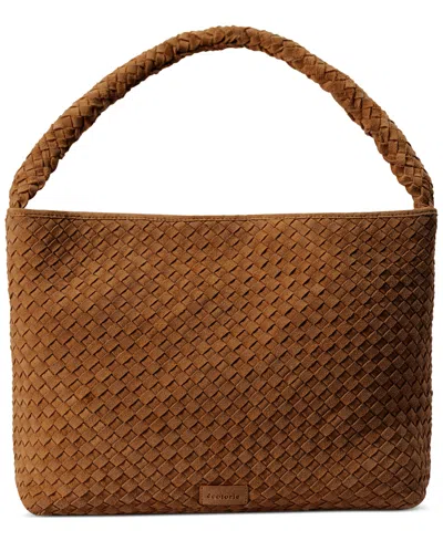 Écotorie Ecoterie San Antonio Woven Suede Hobo Bag In Tan