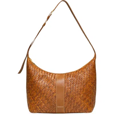 Écotorie Ecotorie Frisco Woven Shoulder Bag In Brown