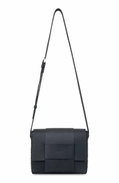 Écotorie Ecotorie Iris Leather Crossbody Bag In Black
