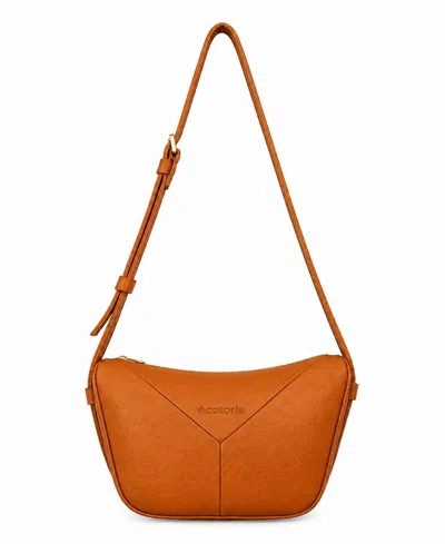 Écotorie Lotta Leather Adjustable Crossbody Bag In Caramel