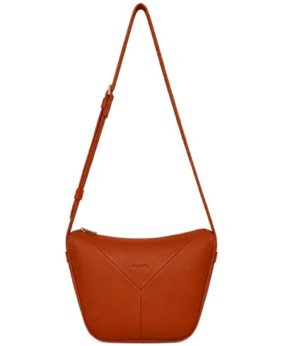 Écotorie Lotta Leather Adjustable Crossbody Bag In Rust
