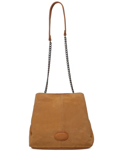Écotorie Lynchburg Suede Chain-strap Shoulder Bag In Tan