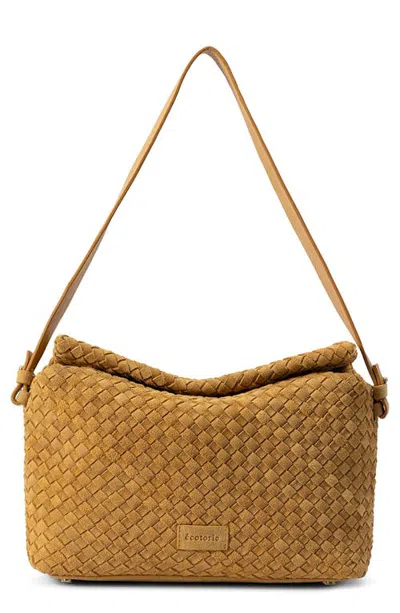 Écotorie Ecotorie Miranda Woven Leather Shoulder Bag In Tan