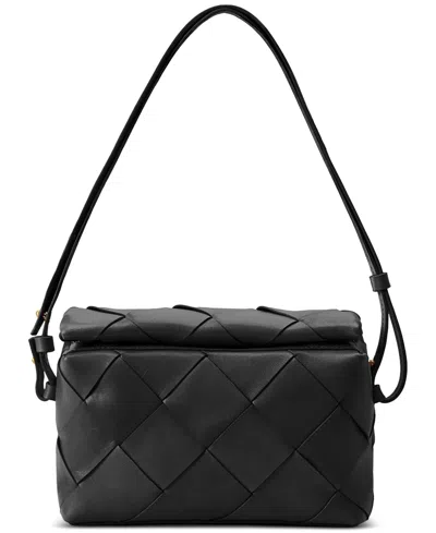 Écotorie Samantha Small Leather Crossbody Convertible Strap Shoulder Handbag In Black