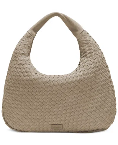 Écotorie San Angelo Woven Leather Hobo Bag In Beige