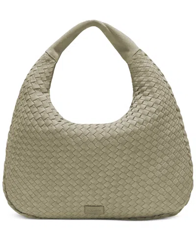 Écotorie San Angelo Woven Leather Hobo Bag In Pistachio