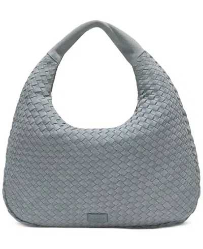 Écotorie San Angelo Woven Leather Hobo Bag In Sky Light