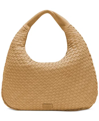Écotorie San Angelo Woven Leather Hobo Bag In Tan