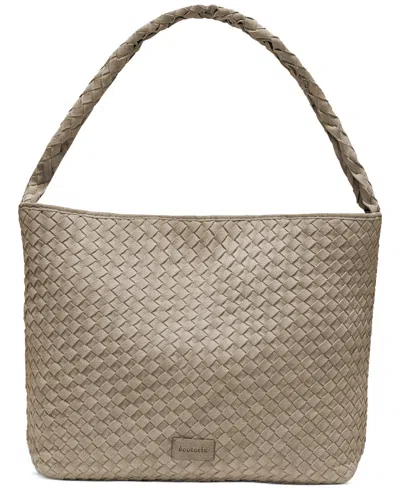 Écotorie San Antonio Woven Leather Hobo Bag In Beige