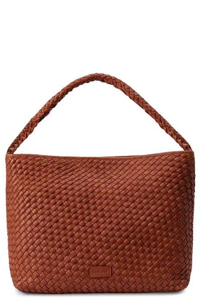 Écotorie Ecotorie San Antonio Woven Leather Hobo Bag In Brandy