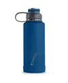 Ecovessel Boulder Trimax Insulated Stainless Steel Bottle Strainer And Silicone Bumper, 32 oz In Navy