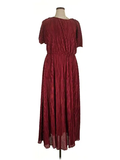 Pre-owned Ecowish Casual Dress In Burgundy