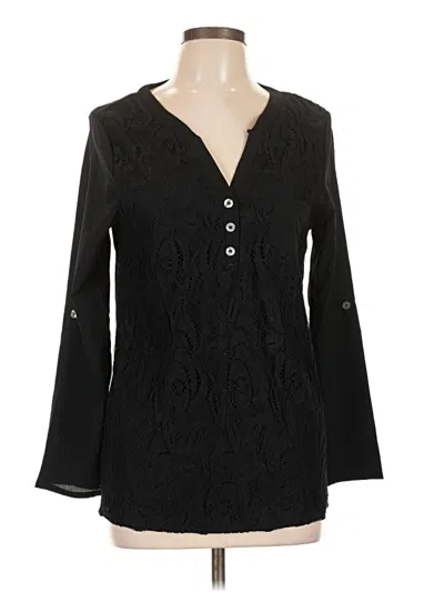 Pre-owned Ecowish Long Sleeve Blouse In Black