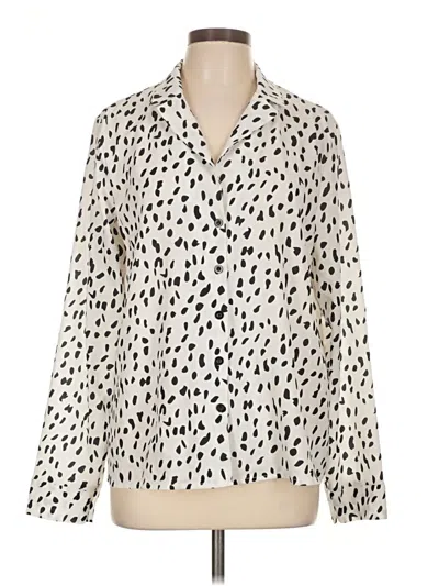 Pre-owned Ecowish Long Sleeve Blouse In Ivory