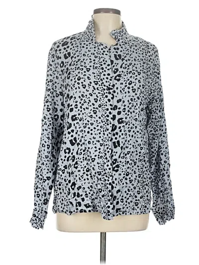 Pre-owned Ecowish Long Sleeve Blouse In Silver