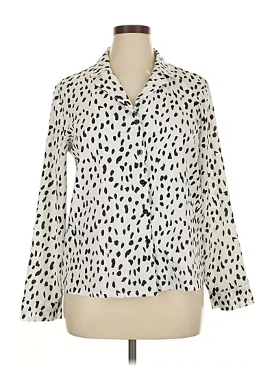 Pre-owned Ecowish Long Sleeve Blouse In White